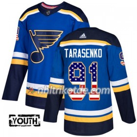 St. Louis Blues Trikot Vladimir Tarasenko 91 Adidas 2017-2018 Blau USA Flag Fashion Authentic - Kinder